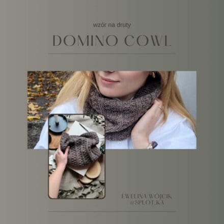 Domino Cowl wzór z włóczką