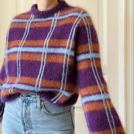 Zestaw Ceallaigh Sweater wzór na druty z włóczką