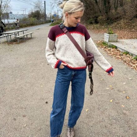 PetiteKnit Cross Sweater wzór dziewiarski