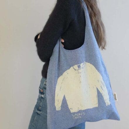 Torba Shopper Sandnes Garn niebieska