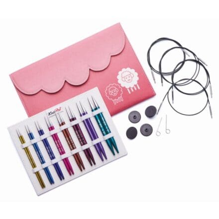 Druty KnitPro Zing DeLuxe zestaw 3,5-8 mm / 13 cm