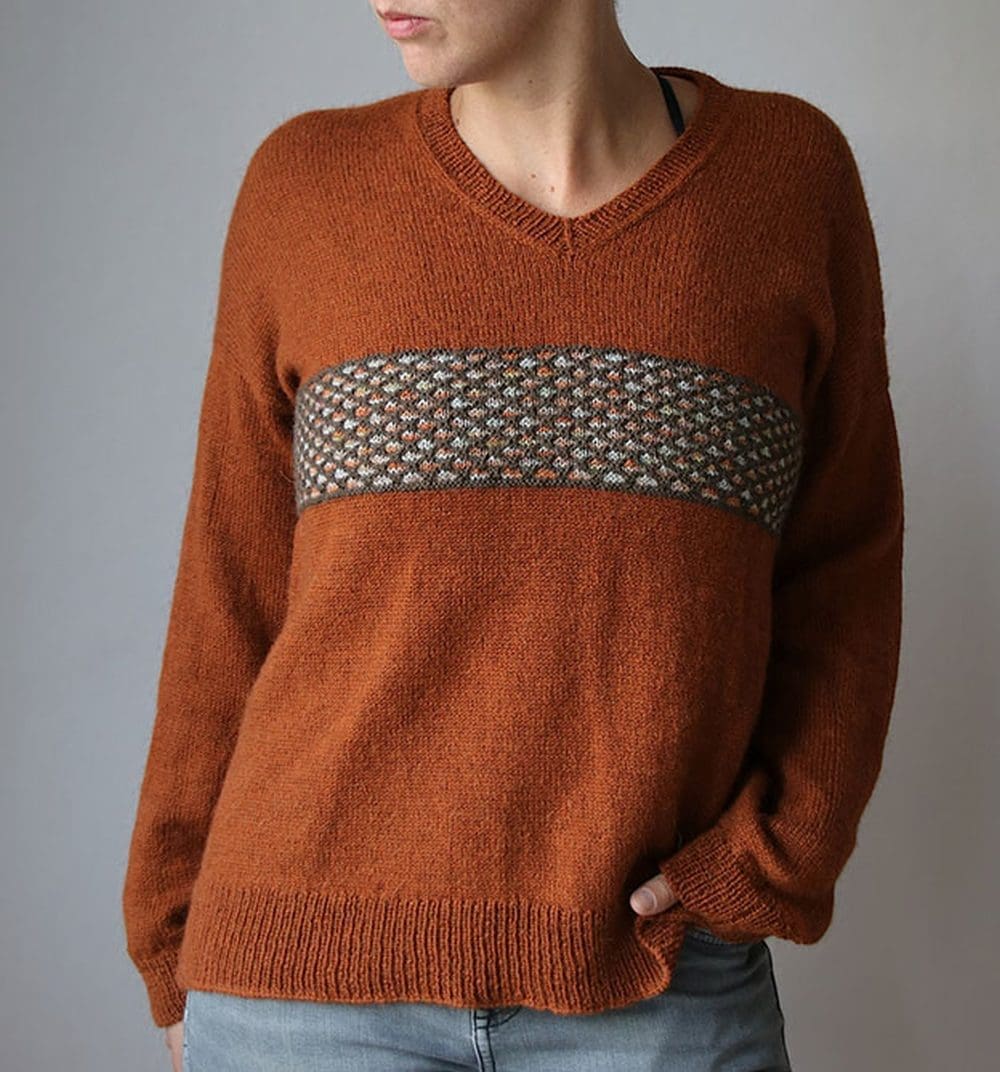 Melanie Berg książka z wzorami na druty Wydawnictwo Topp Knit Sweaters in style