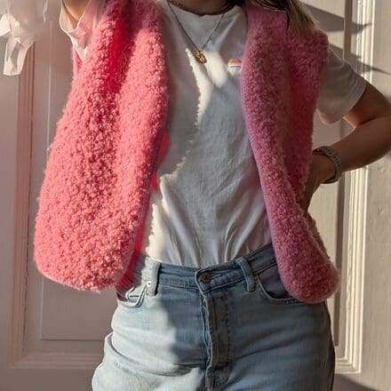 Wzór Fluffy fleece Vest KnitmitJo