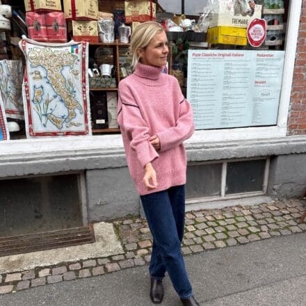 PetiteKnit Linea Sweater wzór na druty z polskim tłumaczeniem