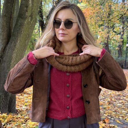 Cherry Cardigan wzór z włóczką